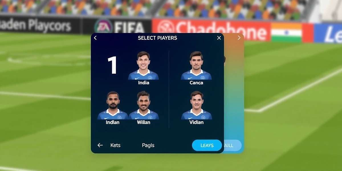 FIFA Mobile Playmaker Pro - Team Selection Interface FIFA Mobile Playmaker Pro team selection screen with Indian players